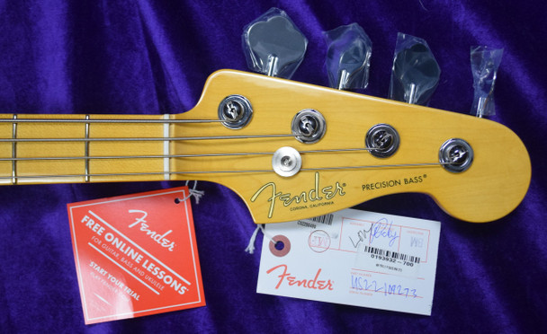 Fender AM Pro II Precision. 3-Tone Sunburst w/ Maple 4 String Bass At Bass Central