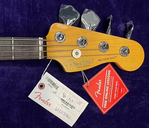 Fender AM Pro II P-Bass, Mercury w/ Rosewood 4 String Bass At Bass Central