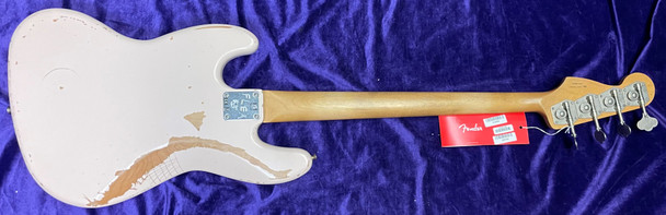Fender Roadworn Flea Sign. Jazz, Shell Pink / Rosewood 4 String Bass At Bass Central