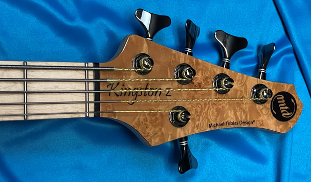 MTD Kingston Z-5 (V2), Natural Maple Burl  5 String Bass At Bass Central