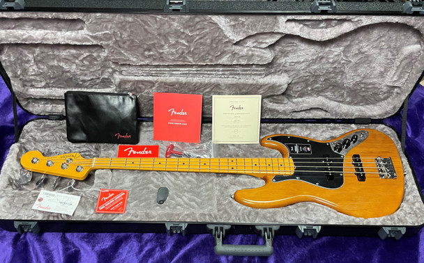 Fender AM Professional II Jazz, Roasted Pine w/ Maple 4 String Bass At Bass Central