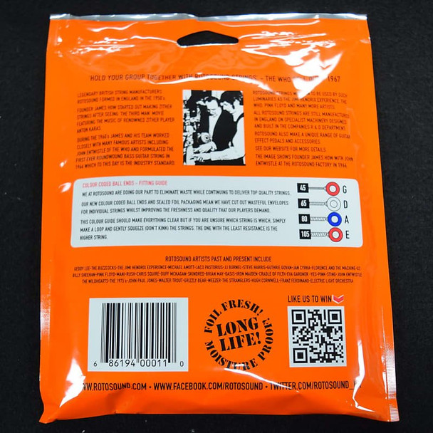 Rotosound RS66LD Bass Strings, 45-105 Long Scale
