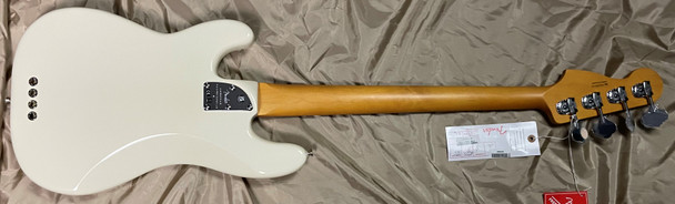 Fender AM Pro II Precision, Olympic White / Rosewood 4 String Bass At Bass Central