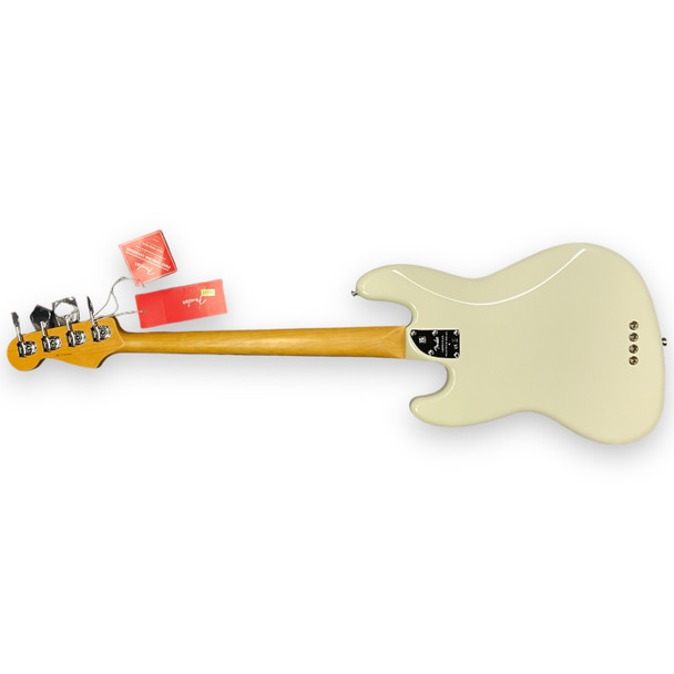 Fender AM. PRO II Jazz, Olympic White / Rosewood 4 String Bass At Bass Central