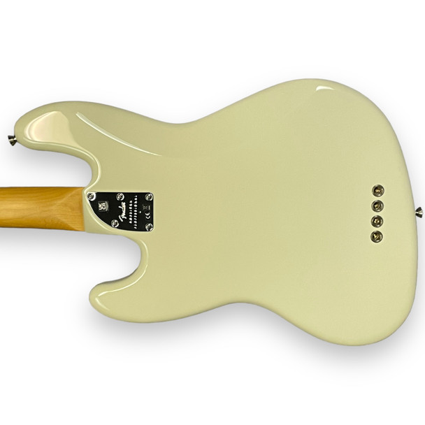 Fender AM. PRO II Jazz, Olympic White / Rosewood 4 String Bass At Bass Central