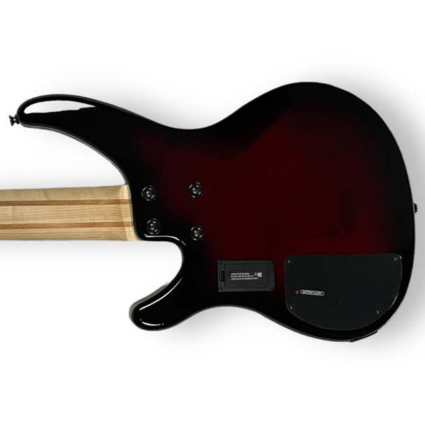 Yamaha TRBX 605FM 5-String, Dark Red Burst 5 String Bass At Bass Central