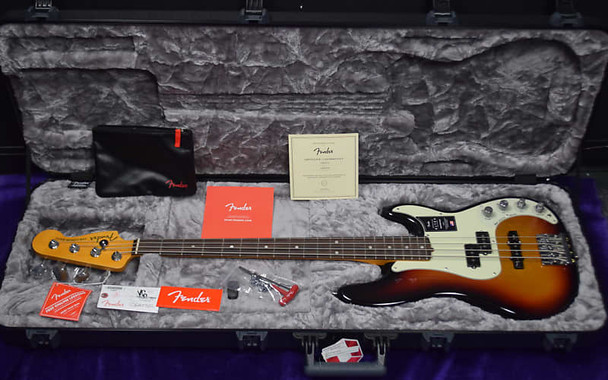 Fender AM Ultra Precision, Ultra Burst / Rosewood 4 String Bass At Bass Central