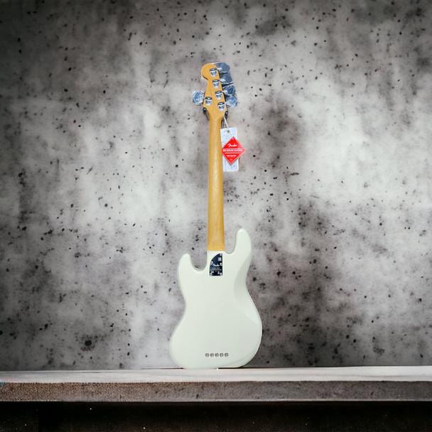 Fender AM Pro II Jazz (5), Olympic White / Rosewood 5 String Bass At Bass Central