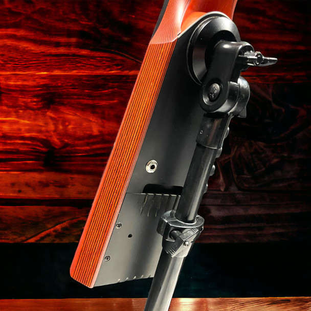 NS Design EU-5 Electric Upright, Amber with Dual Piezo and EMG.*RARE! 5 String EUB at Bass Central