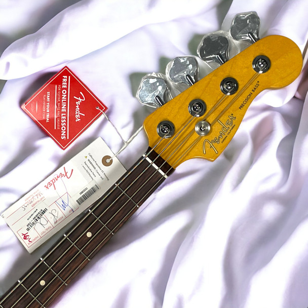 Fender AM Pro II Precision, 3-Tone Sunburst w/ Rosewood 4 String Bass At Bass Central