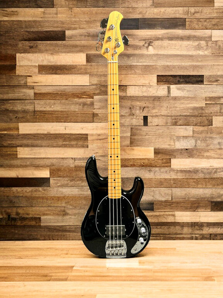 Ernie Ball Music Man StingRay 4 "70's Retro", Gloss Black / Maple *IN STOCK*