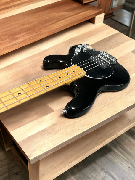 Ernie Ball Music Man StingRay 4 "70's Retro", Gloss Black / Maple *IN STOCK*
