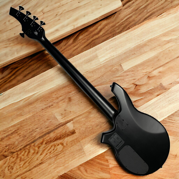Ernie Ball Music Man Bongo 5 HH, Stealth Black with Ebony
