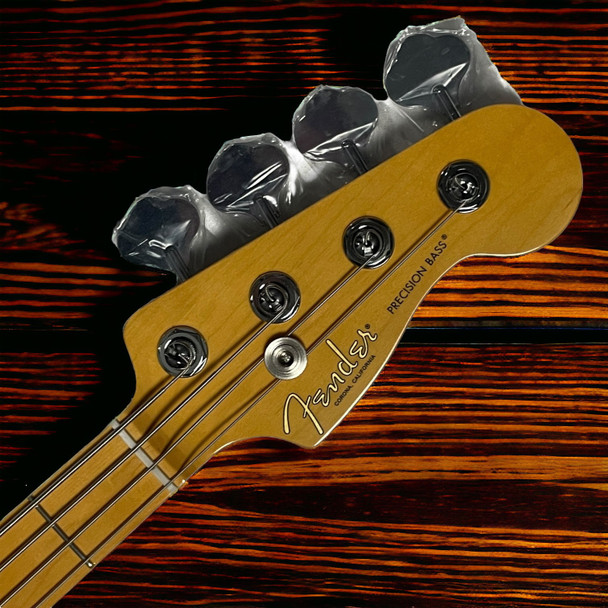 Fender AM Pro II P-Bass, Miami Blue / Maple  4 String Bass At Bass  Central