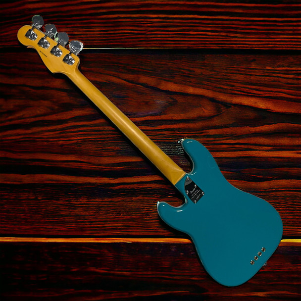 Fender AM Pro II P-Bass, Miami Blue / Maple  4 String Bass At Bass  Central