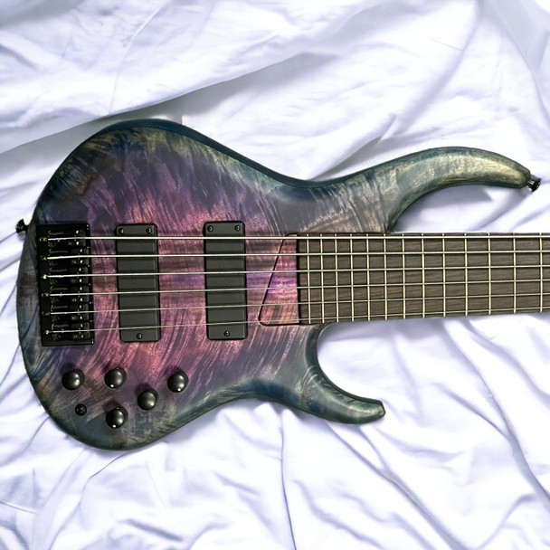 MTD USA 635-24, Purple to Blue Burst  6 String Bass At Bass Central