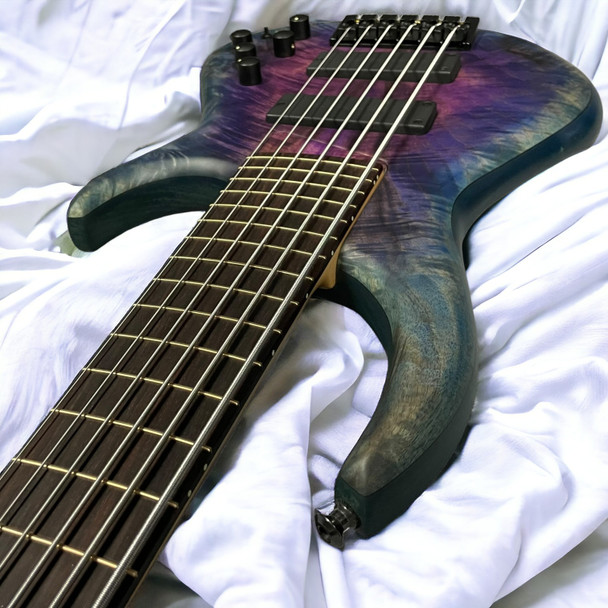 MTD USA 635-24, Purple to Blue Burst  6 String Bass At Bass Central