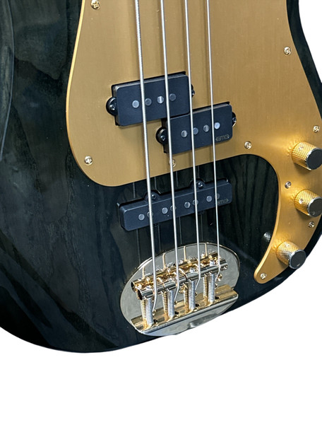 Lakland Skyline Geezer Butler. 44-64, Trans Black 4 String Bass At Bass Central