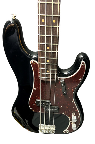 Fender AM Vintage II 1960 P-Bass, Gloss Black w/ Rosewood 4 String Bass At Bass Central
