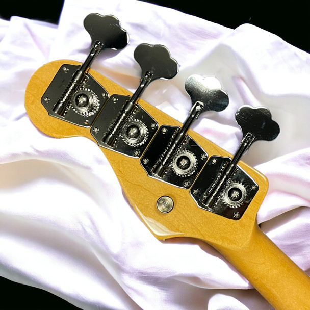 Fender Jaco Pastorius Fretless Jazz, 3-Tone Sunburst w/ Pau Ferro 4 String Fretless Bass At Bass Central