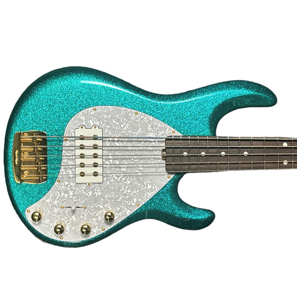 Ernie Ball Music Man StingRay 5 H Special, Ocean Sparkle 5 String Bass At Bass Central