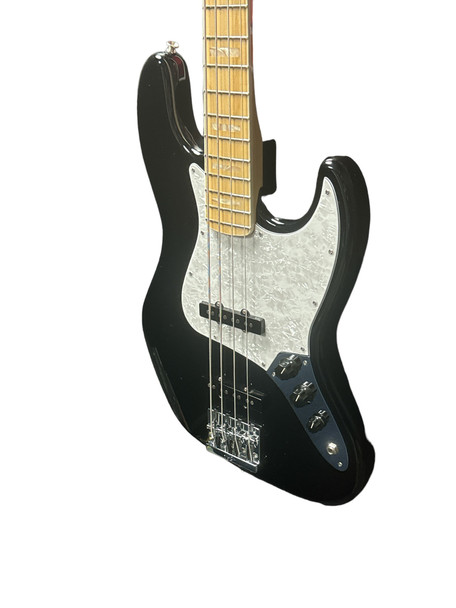 Fender USA Geddy Lee Jazz, Black Gloss w/ Maple 4 String Bass At Bass Central