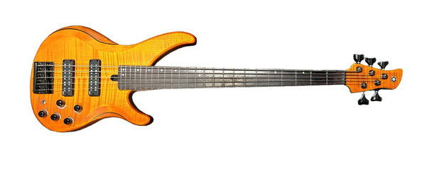 Yamaha TRBX 605FM 5-String Bass, Matte Amber 5 String Bass At Bass Central
