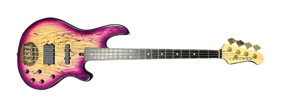 Lakland Skyline 44-02 Custom, Spalt Violet Burst 4 String At Bass Central