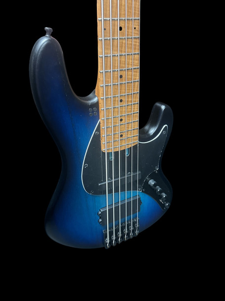 Sandberg Cal. TM-6 SuperLight, Blueburst Matte with Roasted Maple  6 String Bass At Bass Central