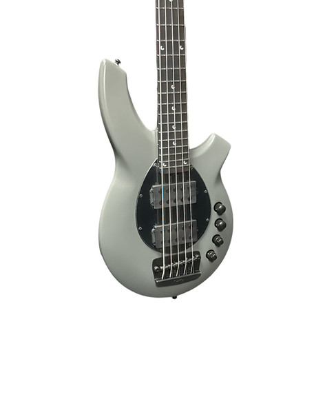 Ernie Ball Music Man Bongo 5 HH, Titan Grey 5 String Bass At Bass Central