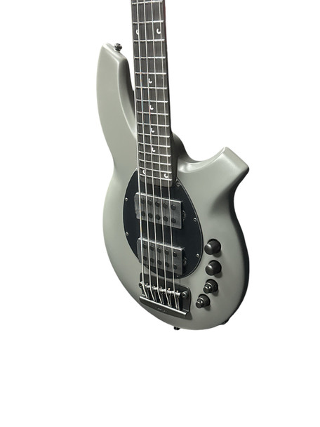 Ernie Ball Music Man Bongo 5 HH, Titan Grey 5 String Bass At Bass Central