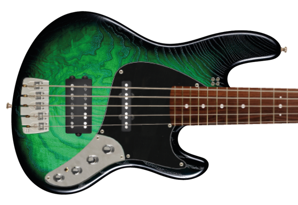 Sandberg California TM5 Green Burst Superlight 5 String Bass At Bass Central