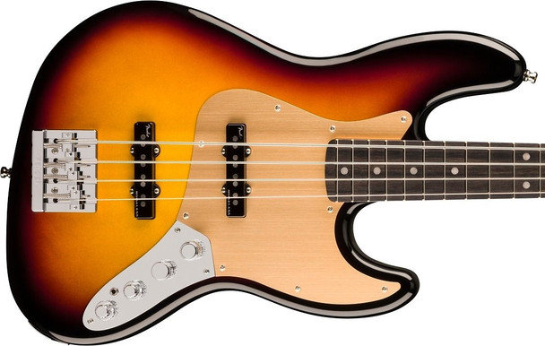 Fender American Ultra II Jazz Bass, Ultraburst / Ebony 4 String Bass At Bass Central