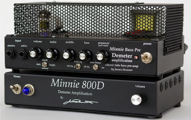 Demeter Minnie 800-D Bass Amp and RARE Minnie Tube Preamp At Bass Central