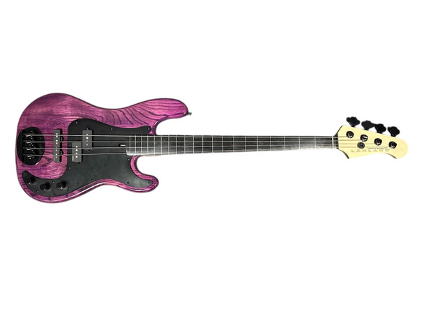 Lakland Skyline 44-64 GZ FRETLESS, Trans Purple/Lined Ebony/ Geezer Butler 4 String Bass At Bass Central