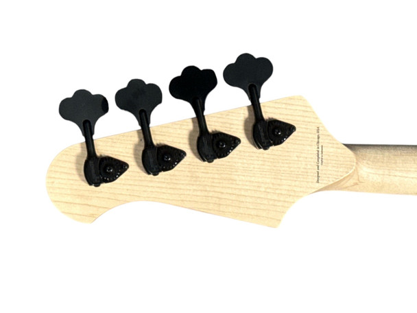 Lakland Skyline 44-64 GZ FRETLESS, Trans Purple/Lined Ebony/ Geezer Butler 4 String Bass At Bass Central