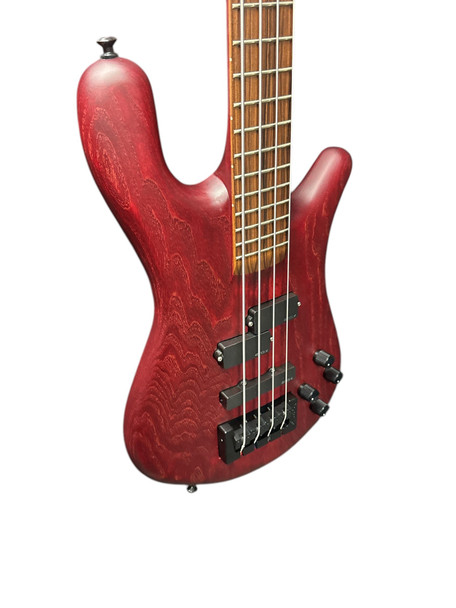 Spector USA Forte, *RARE* 2019 Trans Red Stain USED 4 String Bass At Bass Central