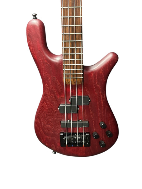 Spector USA Forte, *RARE* 2019 Trans Red Stain USED 4 String Bass At Bass Central