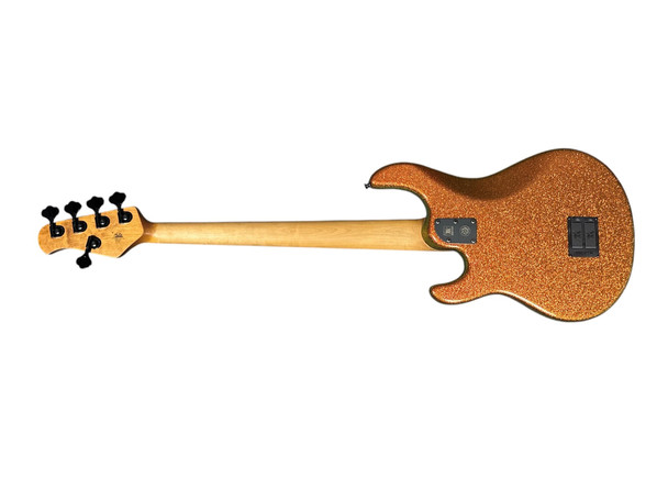 Ernie Ball Musicman Stingray 5 Gold Bar Dark Ray Bass Guitars At Bass Central