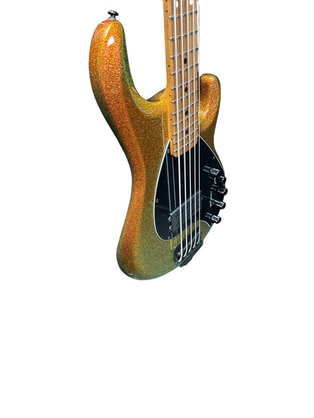 Ernie Ball Musicman Stingray 5 Gold Bar Dark Ray Bass Guitars At Bass Central