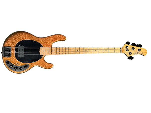 Ernie Ball Musicman Dark Ray Gold Bar Bass Guitar At Bass Central