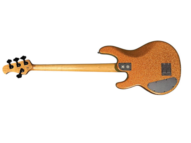 Ernie Ball Musicman Dark Ray Gold Bar Bass Guitar At Bass Central