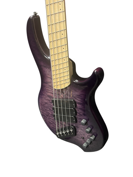 Dingwall Combustion (5), Ultra Violet w/ Maple/ 3 Pickups 5 String Bass At Bass Central