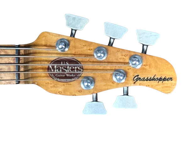 US Masters Trans Green/Maple Used 5 String Bass At Bass Central