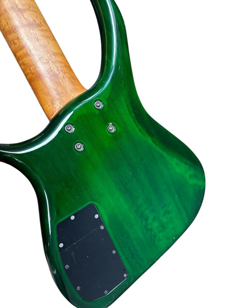 US Masters Trans Green/Maple Used 5 String Bass At Bass Central