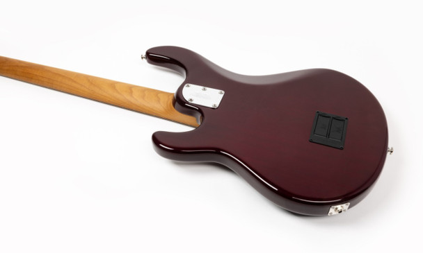 Ernie Ball Music Man StingRay 5 H Special, Translucent Oxblood 5 String Bass At Bass Central