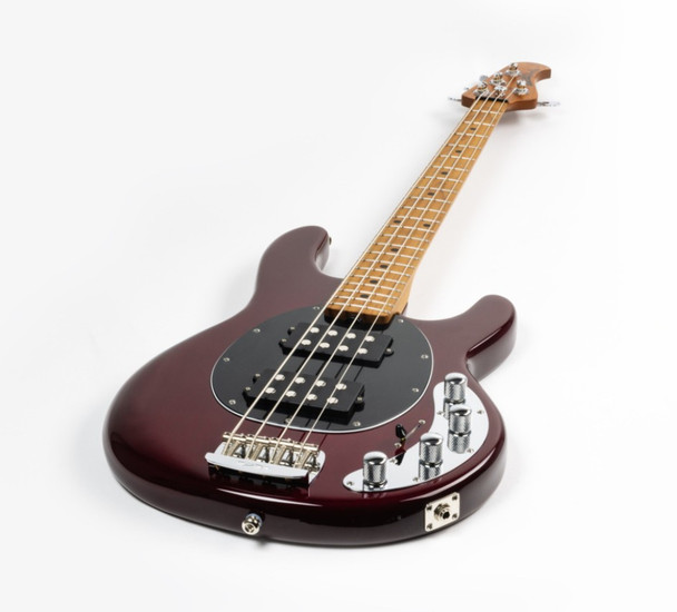 Ernie Ball Music Man StingRay 4 HH Special, Translucent Oxblood  4 String Bass At Bass Central