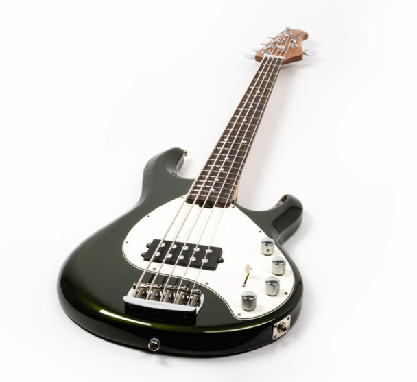 Ernie Ball Music Man StingRay 5 H Special, Fallout Green / Rosewood 5 String Bass At Bass Central