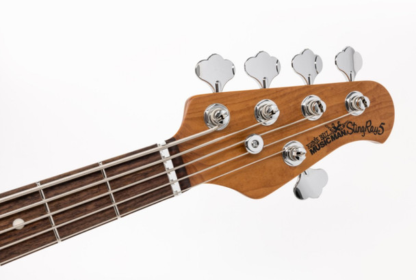 Ernie Ball Music Man StingRay 5 H Special, Fallout Green / Rosewood 5 String Bass At Bass Central