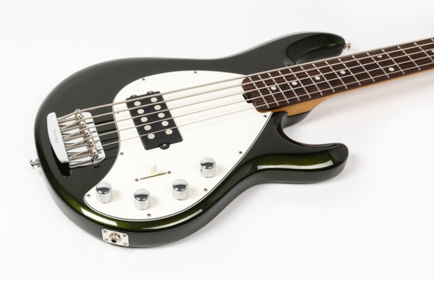 Ernie Ball Music Man StingRay 5 H Special, Fallout Green / Rosewood 5 String Bass At Bass Central